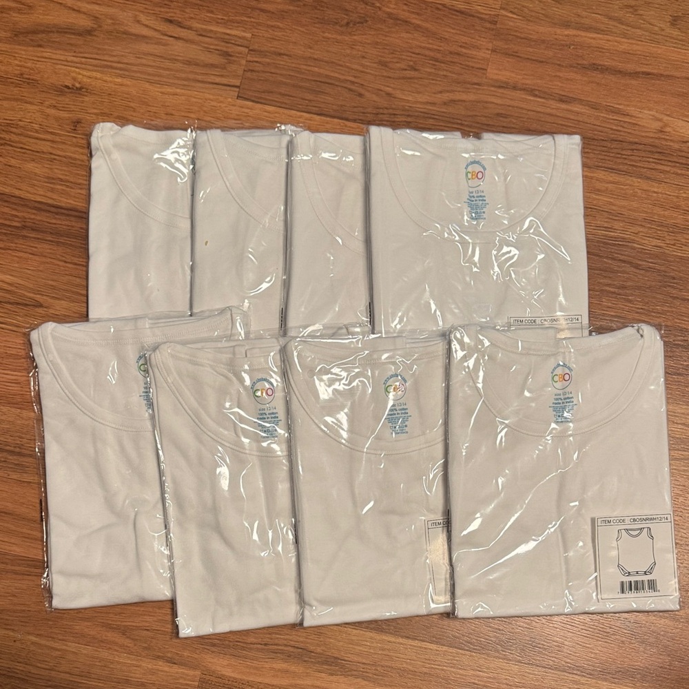 Kids White Bodysuit Set (onesies)